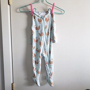 Angel Dear baby bamboo zipper footie